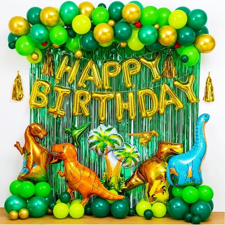 FANGNISN 117 Pcs Dinosaur Birthday Party Decoration Set