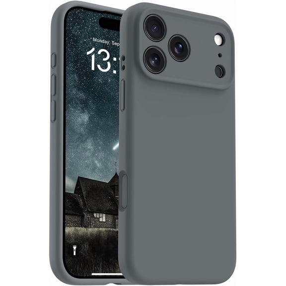 FANGQIULI Magnetic for iPhone 17 Pro Case,Classic Liquid Silicone Mobile Phone Case,Integrated Camera Control Button,Anti-Scratch Microfiber Lining