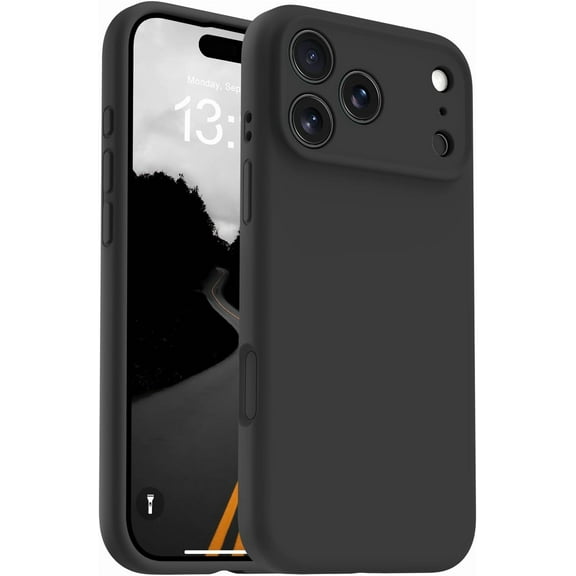 FANGQIULI Magnetic for iPhone 17 Pro Max Case,Classic Liquid Silicone Mobile Phone Case,Integrated Camera Control Button,Anti-Scratch Microfiber Lining