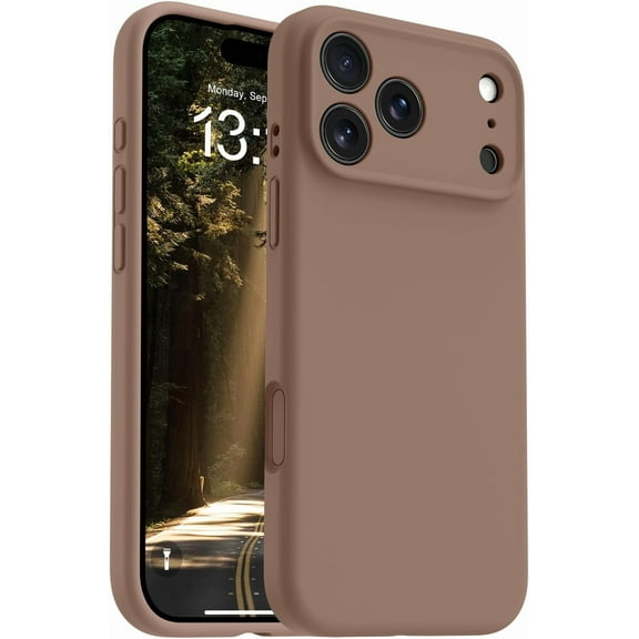 FANGQIULI Magnetic for iPhone 17 Pro Max Case,Classic Liquid Silicone Mobile Phone Case,Integrated Camera Control Button,Anti-Scratch Microfiber Lining
