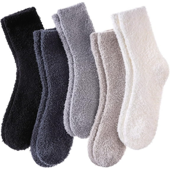 FANGQIULI Womens Fuzzy Socks Cozy Fluffy Winter Warm Slipper Socks Microfiber Soft Home Sleeping Socks