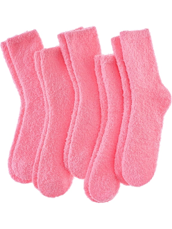 Womens Fuzzy Socks Cozy Fluffy Winter Warm Slipper Socks Microfiber Soft Home Sleeping Socks