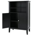 thumbnail image 1 of FANGSUM Black Bathroom Floor Cabinet with 2 Adjustable Shelf & 6 Heights Available, Storage Cabinet with 2 Doors, Modern Cupboard for Decorations, in Living Room Office, 1 of 8