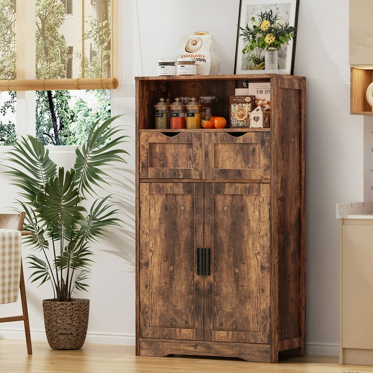 Rustic cabinet with drawers discount
