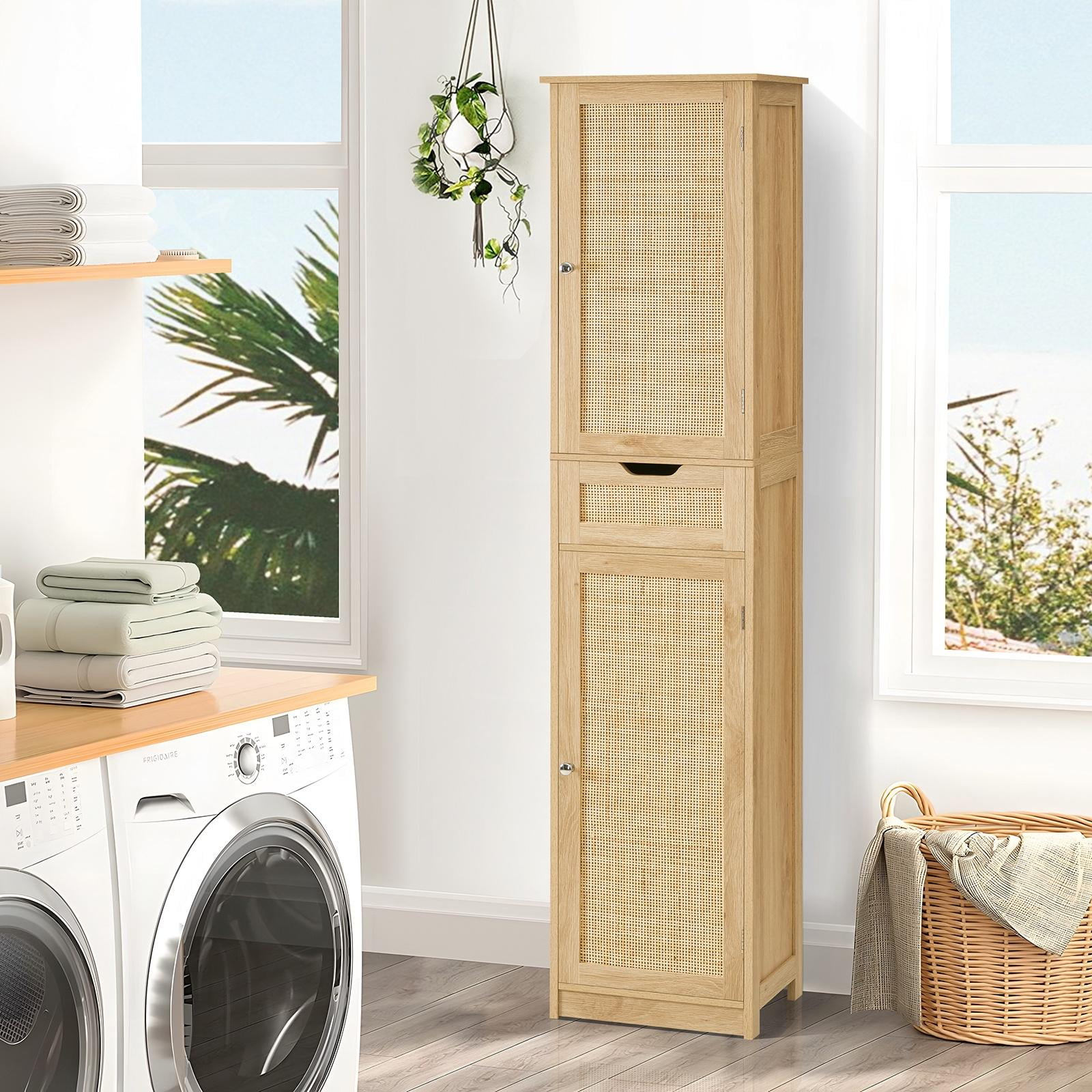 Rattan linen cabinet discount