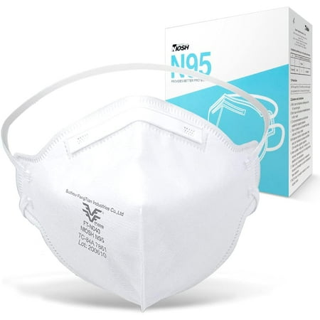 FANGTIAN N95 Mask NIOSH Certified Particulate Respirators Protective Face Mask (Pack of 10, Model FT-N040 / Approval Number TC- , 10 Count (Pack of 1)