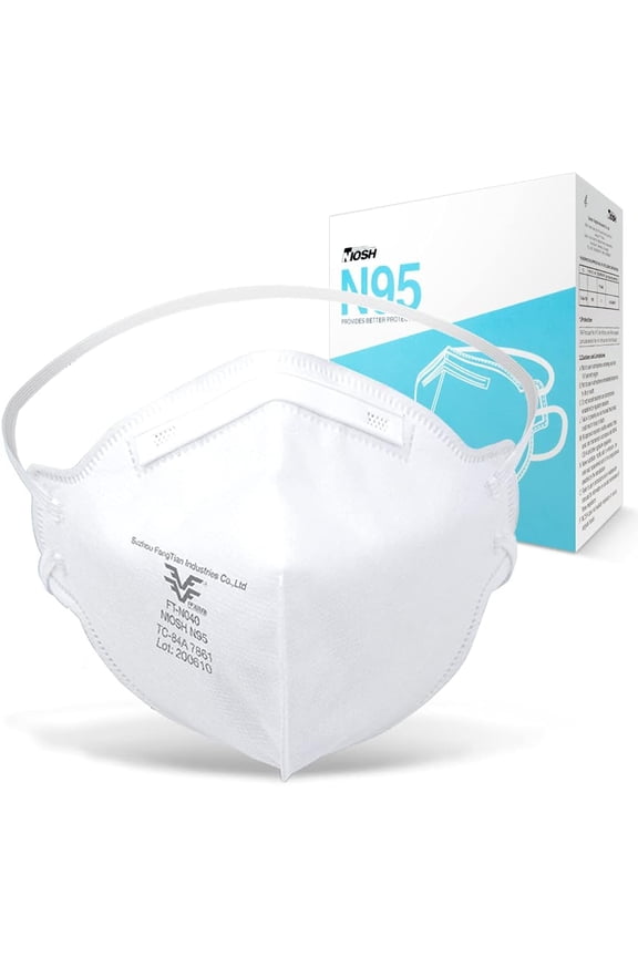 N95 Mask NIOSH Certified Particulate Respirators Protective Face Mask (Pack of 10, Model FT-N040 / Approval Number TC- , 10 Count (Pack of 1)