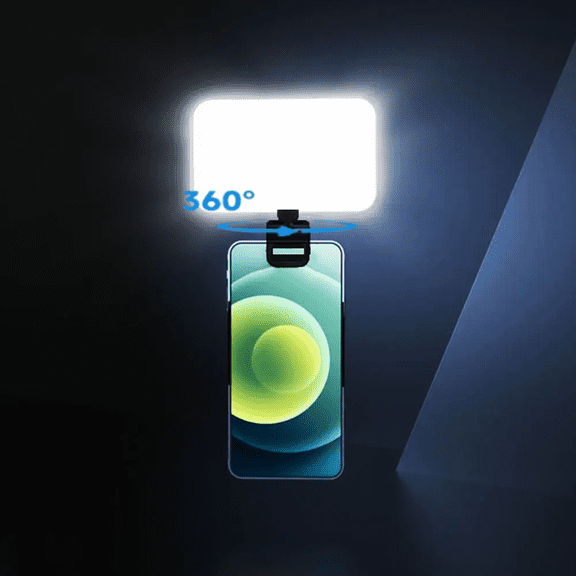 FANGTUOSI Clip-on LED Selfie Fill Light for Phone Tablet Laptop Photography Ring Lamp