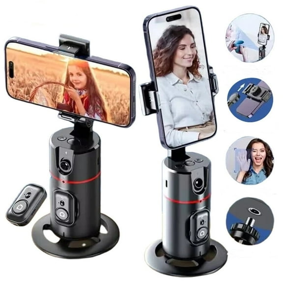 FANGTUOSI Handheld Head Stabilizer Selfie Stick 360 Rotation Gimbal Auto Face Tracking Tripod Mount Wireless Remote Smart Stands for Vlog