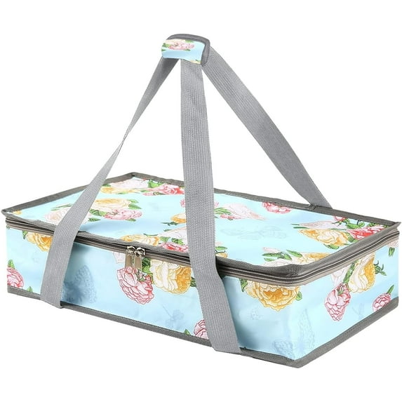 Numjaw Casserole Carrier for Hot or Cold Food,Insulated Casserole Travel Carry Bag,Pie Carrier,Casserole Dish with Lid and Carrying Case,Food Warmer Bag for Party/Picnic