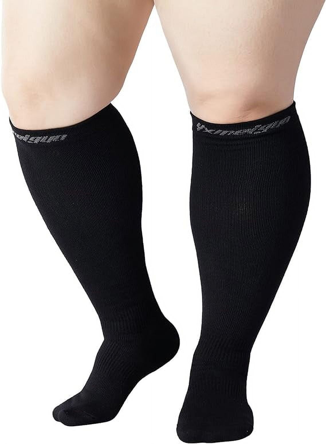 Numjaw Compression Socks for Women Men, Knee High Plus Size Compression