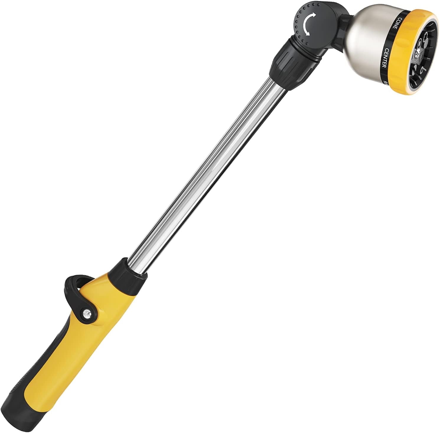 FANHAO 16 inches Heavy Duty Garden Watering Wand, 180° Rotating,Thumb Control,8 Patterns