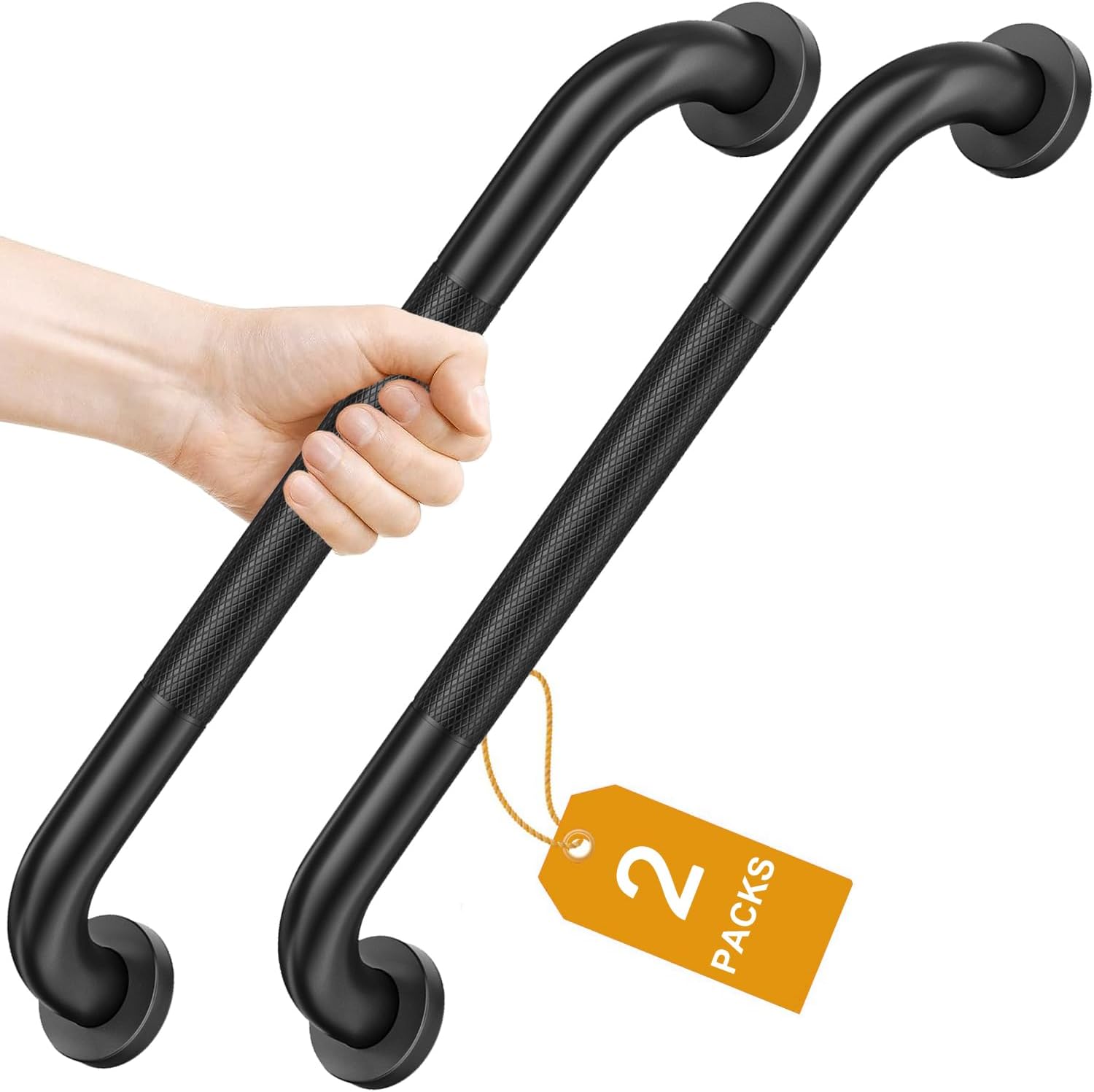 16 Inch Anti Slip Shower Grab Bar Handle, 2 Pack Safety Hand Rail