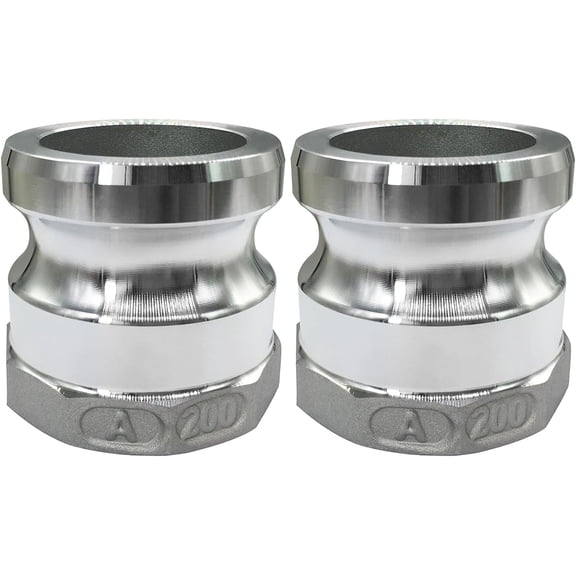 FANHAO Aluminum Cam Lock Fittings (Part A) Cam and Groove Hose Fitting, 2" Plug x 2" NPT Female Threaded Adapter