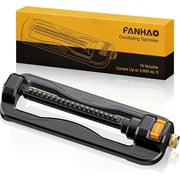 FANHAO Oscillating Sprinkler for Yard,  Covers up to 3,600 sq. ft., Durable Lawn Sprinkler with 19 Precision Nozzles