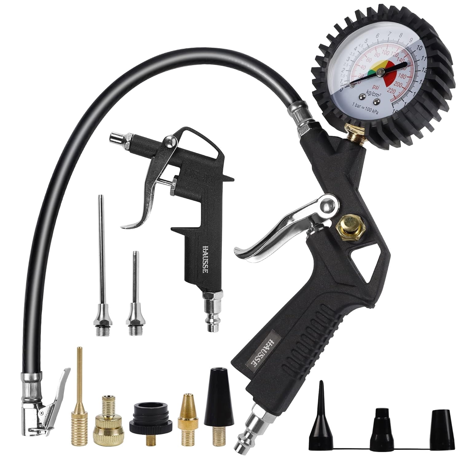 FANHAO Heavy Duty Air Compressor Accessory Kit, Air Blow Gun and Air ...