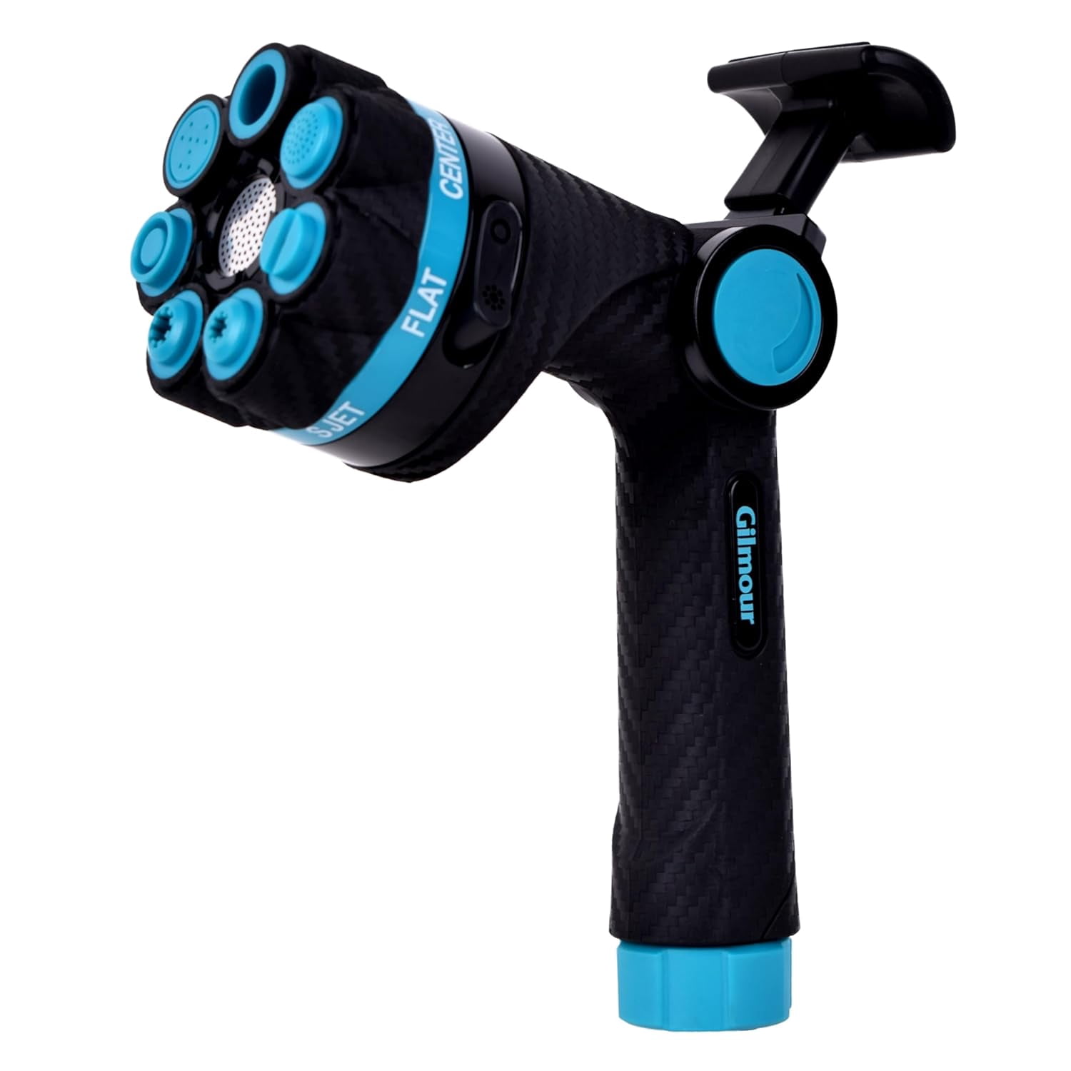 FANHAO Heavy Duty Graphite Fireman Garden Hose Nozzle with 8 Pre-set Spray Patterns and Swivel Connect