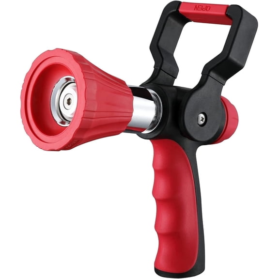 FANHAO Heavy Duty Metal Fireman Spray Nozzle, High Pressure Garden Hose with Lever Handle, Adjustable for Car