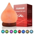 FANHAO Himalayan Salt Lamp, 7 Colors, DropShaped Salt Lamps, LED Bulb