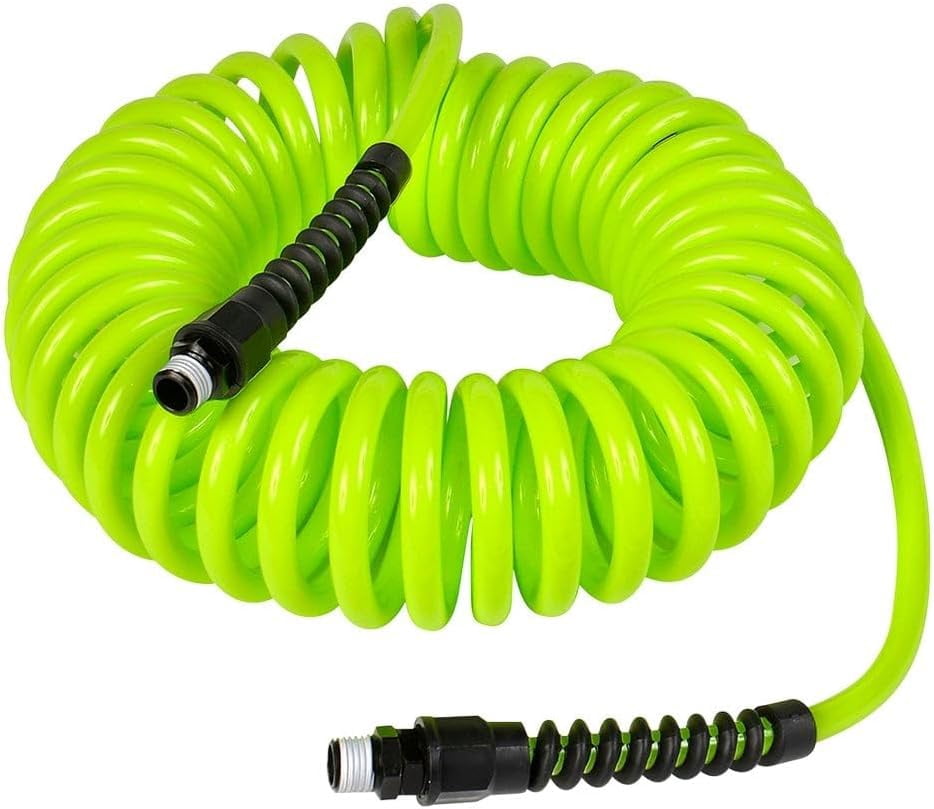 FANHAO Polyurethane Recoil Air Hose, 1/4 in. x 20 ft., ZillaGreen - LP1420AFZ