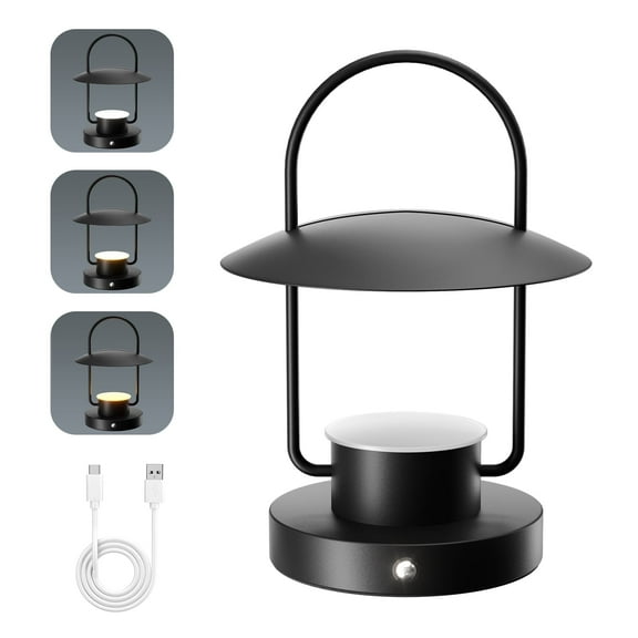 FANHAO Portable Iron Camping Lanterns, Battery Powered LED Camping Lantern with 3 Modes, Black