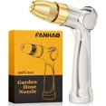 thumbnail image 1 of FANHAO Professional Heavy Duty Garden Hose Nozzle, Metal Thumb Control Water Nozzle for Lawn, 1 of 8