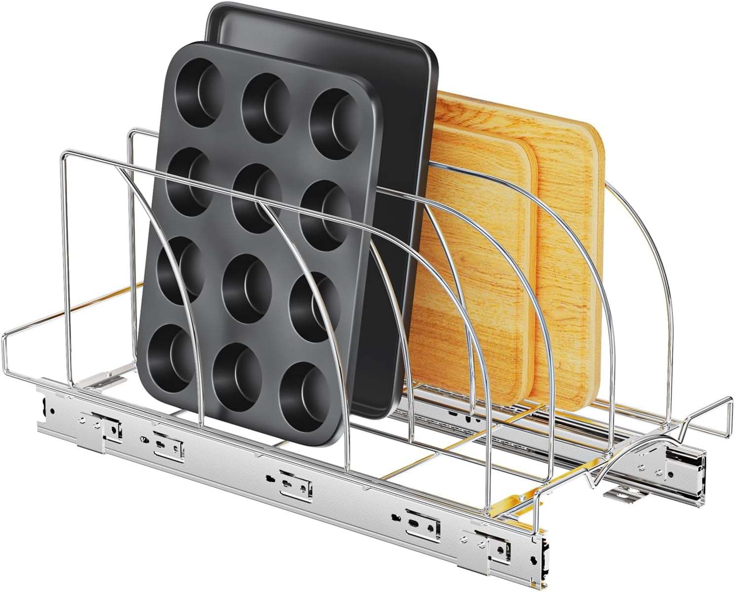 TRINITY 11.4-in W x 15.8-in H 2-Tier Cabinet-mount Metal Under-sink  Organizer