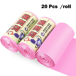 8 Rolls / 240 Counts Small Trash Bags 0.5 Gallon Garbage Bags Pink
