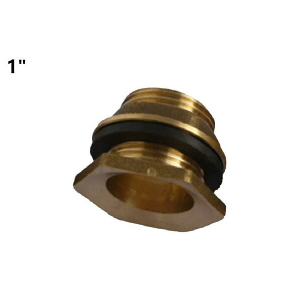 FANJIE 2PCS 3/4" Brass Water Tank Connector Rain Barrel Rain Buckets Connection