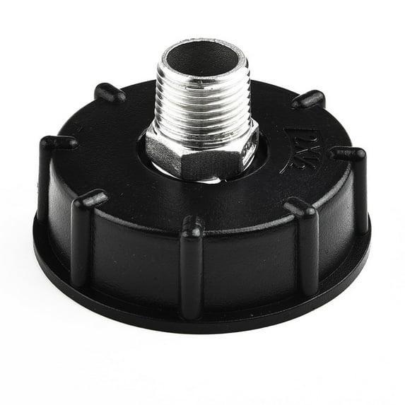 FANJIE IBC Tote Tank Drain Adapter S60x6 Thread Cap Garden Hose Connector 1/2" 3/4" 1"