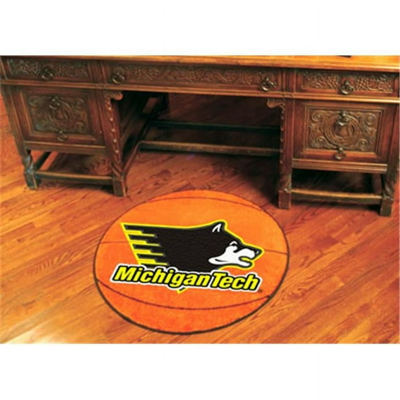 FANMATS 2139 Michigan Tech Basketball Rugs 29 in. diameter