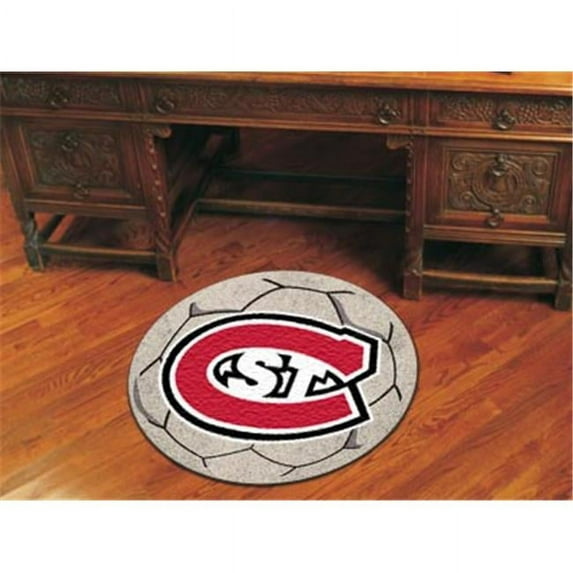 FANMATS 2279 St. Cloud State Soccer Ball Rug 29 in. diameter