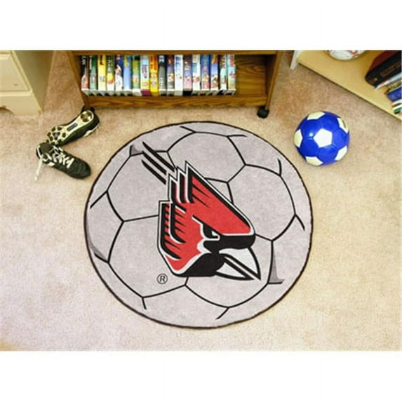 FANMATS 4290 Ball State Soccer Ball Rug 29 in. diameter