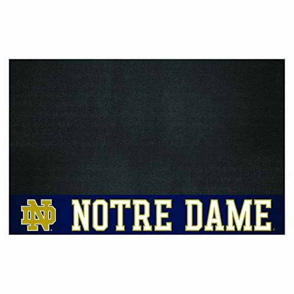 FANMATS Notre Dame Fighting Irish Vinyl Grill Mat - 26in. x 42in. - Deck Patio Protective Mat , Oil, flame, and UV resistant - ND Primary Logo