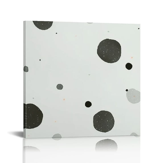 FANNA Black Color Polka Dots Wall Wall Art Decorations Home Decor for Nursery Bedroom Living Room Playing Room 12x12 in