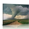 FANNA Black Framed Canvas Wall Art Decor Tornado thunderstorm Print