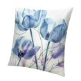 thumbnail image 1 of FANNA Blue Flowers Short Plush Pillow Cover 1 Piece Set Living Room Bedroom Outdoor Garden Sofa Decoration Throw Pillow Case 20x20in, 1 of 5