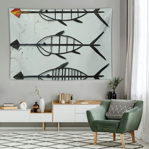 FANNA Fish Tapestry 60x40in Soft Durable Lightweight Wall Hanging for Living Room Bedroom Indoor Outdoor Decor 60x40in