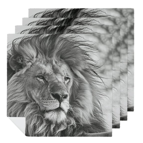 FANNA Lion Mane Rock Cloth Napkins for Dining Table Kitchen Party Decor & Gift 2 PCS