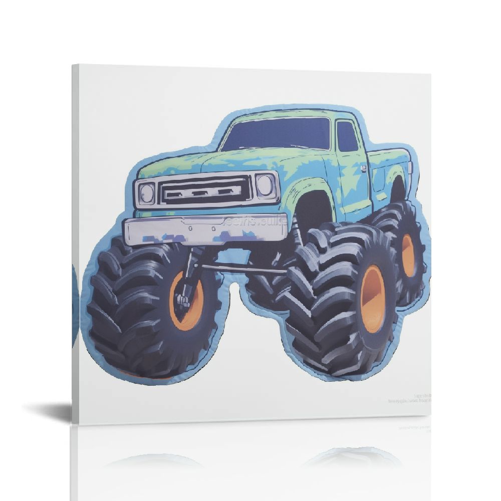 FANNA Monster Truck Canvas Wall Art Home Decor Painting 20x20in