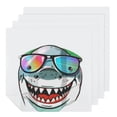 thumbnail image 1 of FANNA Premium Polyester Cloth Napkins for Hotel, Home, Banquet Tables - Decorative Washable Napkins for Party Dinner - Set of Rainbow Shark Sunglasses Pattern - Atmosphere Embellishment 6 PCS, 1 of 7