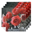thumbnail image 1 of FANNA Roses Cloth Napkins for Hotel, Home, Banquet Table Decor Reusable Polyester Napkin 2 PCS, 1 of 7