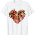 thumbnail image 1 of FANNA Strawberry Heart Cottagecore Aesthetic Strawberries T-Shirt S, 1 of 3