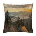 thumbnail image 1 of FANNA Sunset Short Plush Pillowcase Cover for Living Room Bedroom Outdoor Garden Sofa Decoration Autumn Season Square 1 Piece Pack 12x12in, 1 of 5