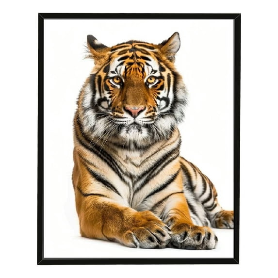 FANNA Tiger Black Border Decorative Art Print 12x16in/16x20in Modern Canvas Prints for Living Room Bedroom Home Office Wall Decor 12x16in