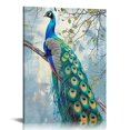 FANNA Wall Art Peacock Tree Pictures Wall Decor Colorful Peacock Canvas