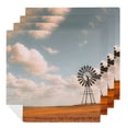 thumbnail image 1 of FANNA Windmill Field Clouds Cloth Napkins Hotel Home Banquet Atmosphere Embellishment Polyester Reusable Gift Set 2 PCS, 1 of 7