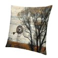 thumbnail image 1 of FANNA Windmill Trees Short Plush Pillow Cover 1-Piece Set Living Room Bedroom Outdoor Garden Sofa Decoration Comfortable Beautiful Practical Zipper Closure Summer Square 1PC 24x24in, 1 of 5