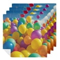 thumbnail image 1 of FANNA Yellow Happy Balloons Polyester Dinner Napkin for Dining Table Decoration - Reusable Machine Washable Fabric for Events and Home Use 2 PCS, 1 of 7