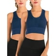 thumbnail image 1 of FANNYC 1/2 Pcs High Impact Sports Bra For Women Mesh Openwork Bra Athletic Workout Tank Tops Longline Yoga Tops Stretch Padded Racerback Sports Bras For Running Active Gym Fitness, 1 of 7